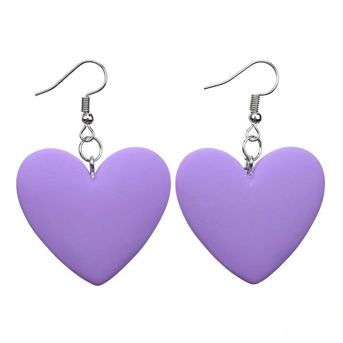 Colorful love earrings - wallojewerly 