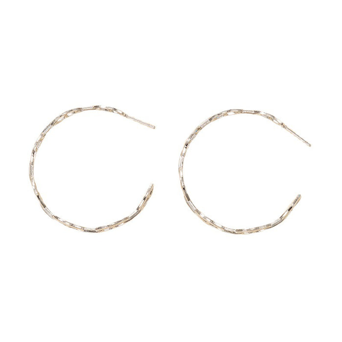 Alloy hollow geometric irregular simple earrings