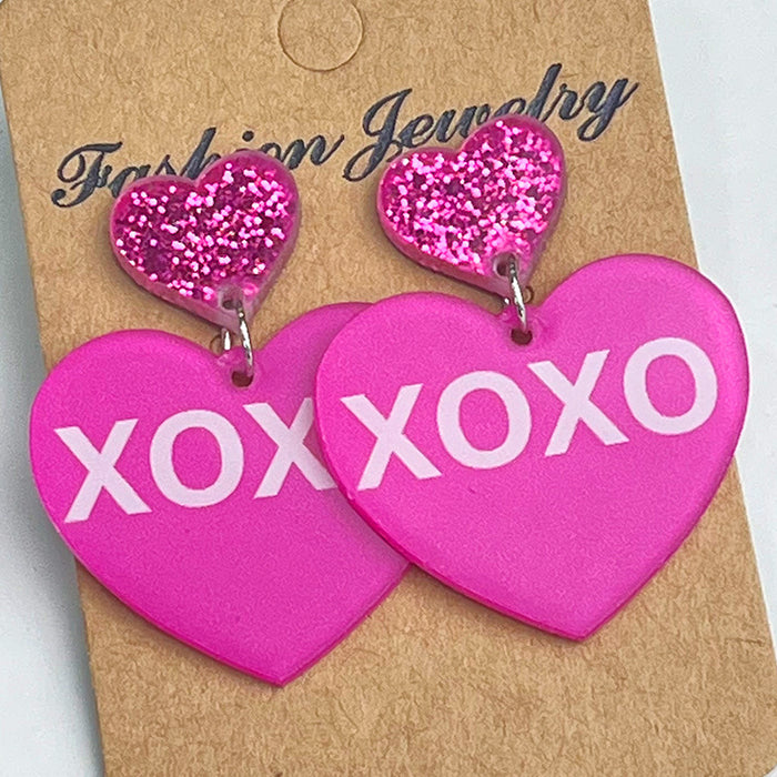 Valentine's Day love acrylic earrings