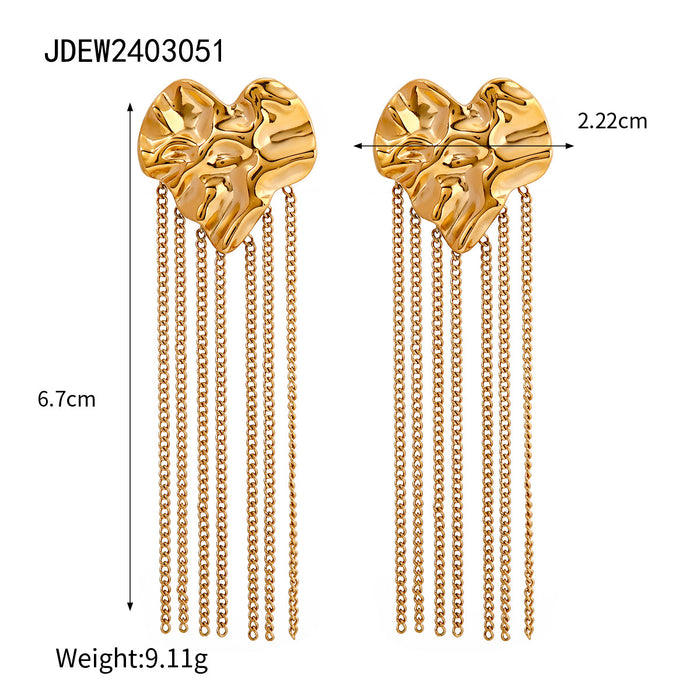 18K Gold Plated Stainless Steel Star Earrings - Simple Fashion Jewelry