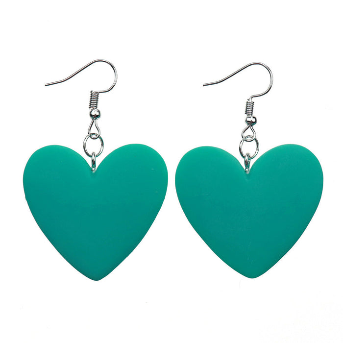 Colorful love earrings - wallojewerly 