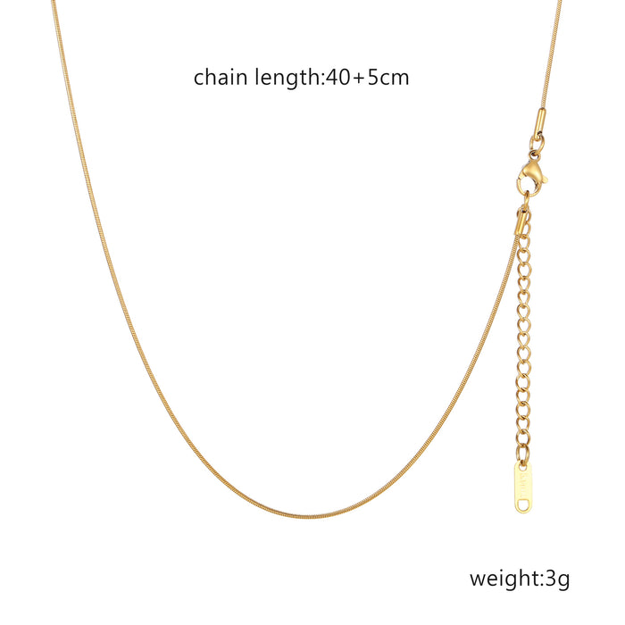 18K plated Figaro necklace, a fashionable and versatile titanium steel chain jewelry