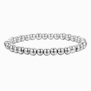 Gold and Silver Resin Stretch Beaded Ball Bracelet - wallojewerly 