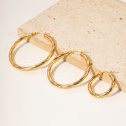 18K Gold Plated Stainless Steel Cross Earrings - Unique Design with Glossy Finish - wallojewerly 