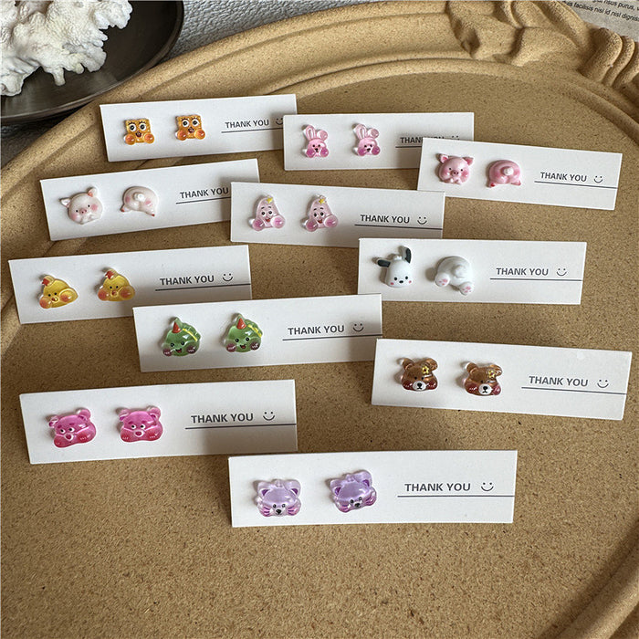 Mini cartoon earrings | Sweet girly earrings with cute little animals