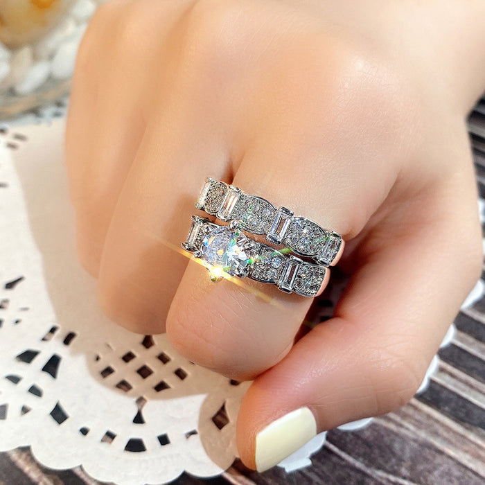 Anillo de lujo con conjunto de circonitas OL de moda para mujer