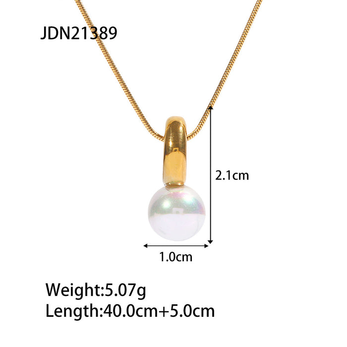 18K Gold-Plated Stainless Steel Coin Pendant Necklace with Vintage Design