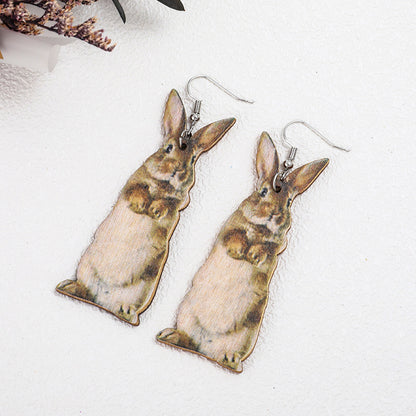 Wooden ballet earrings