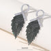 Silver Needle Rhinestone Tassel Earrings - Exaggerated Vintage Dangles for a Bold Look - wallojewerly 