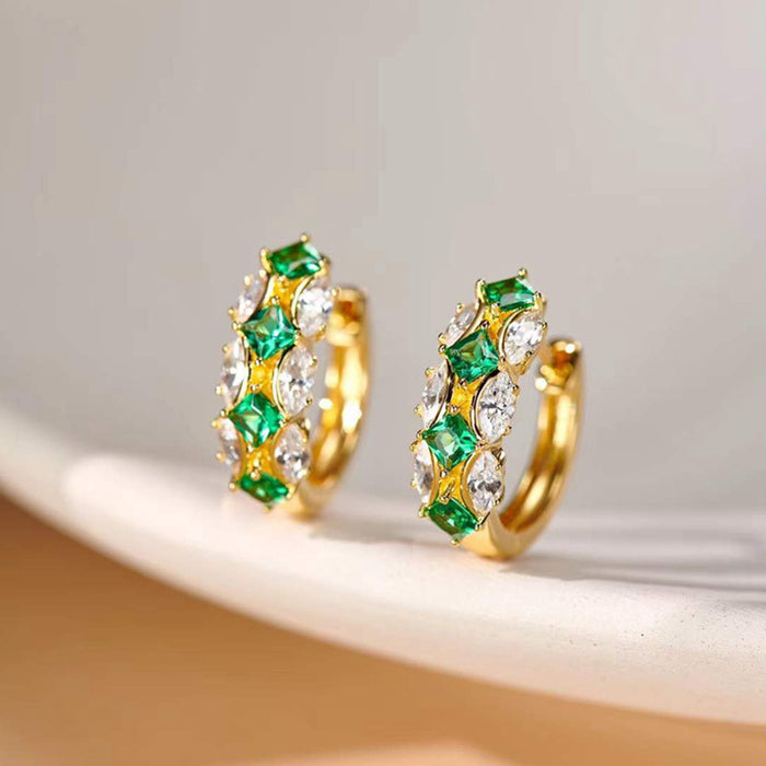 Jewelry earrings contrast diamond women's earrings - wallojewerly 