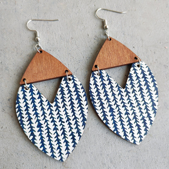 Wooden love earrings