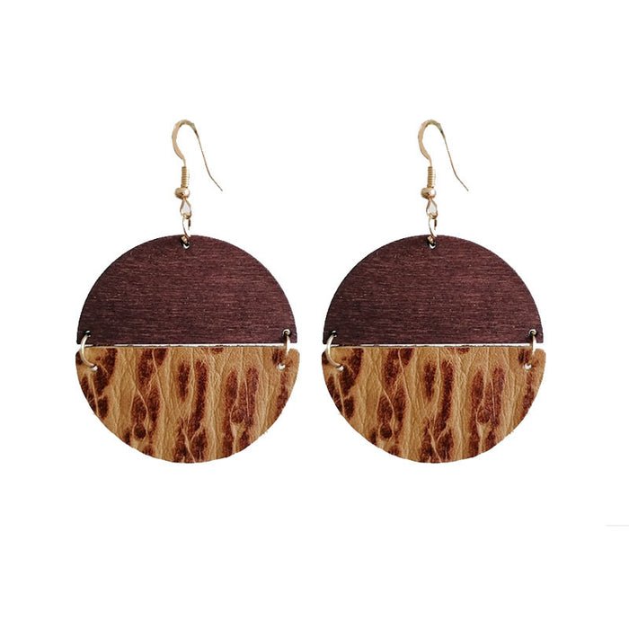 Wooden textured earrings