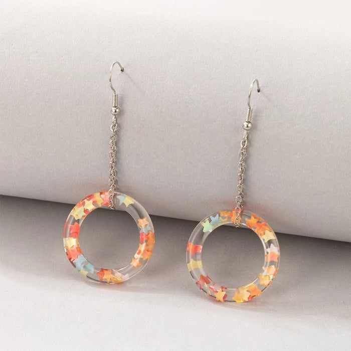 Circle hollow earrings exaggerated earrings