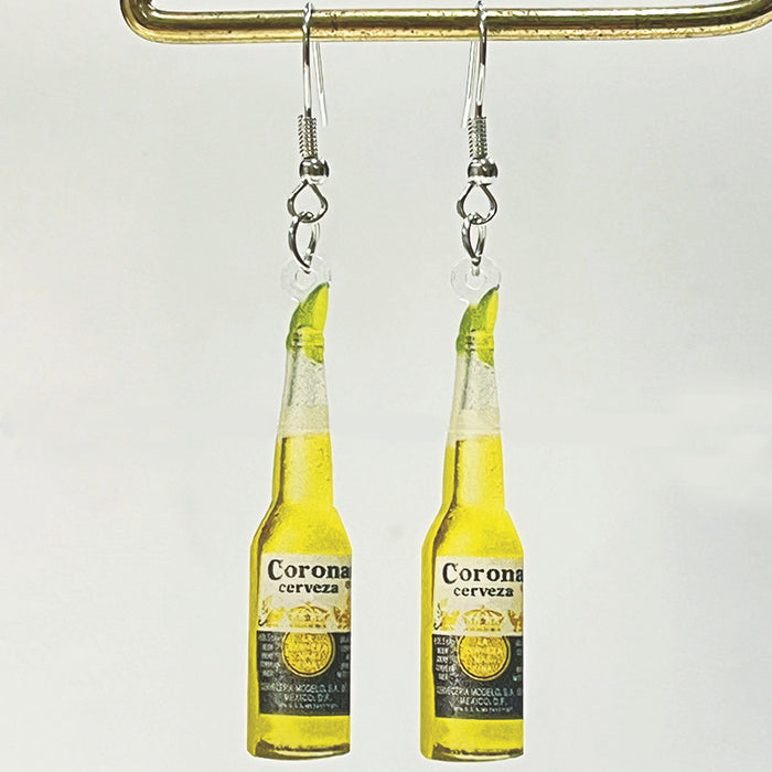 Wine bottle acrylic earrings