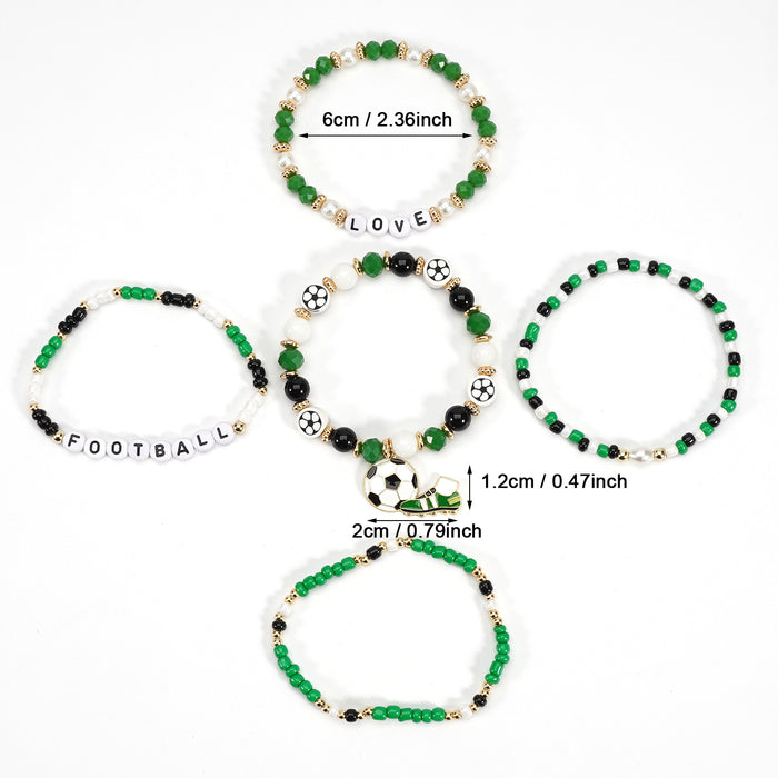 Wholesale Beaded Bracelets Featuring 2026 World Cup Soccer Ball and Sneaker Elements