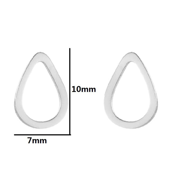 Love earrings, Amazon fashion new ins geometric one-week earrings triangle round square simple