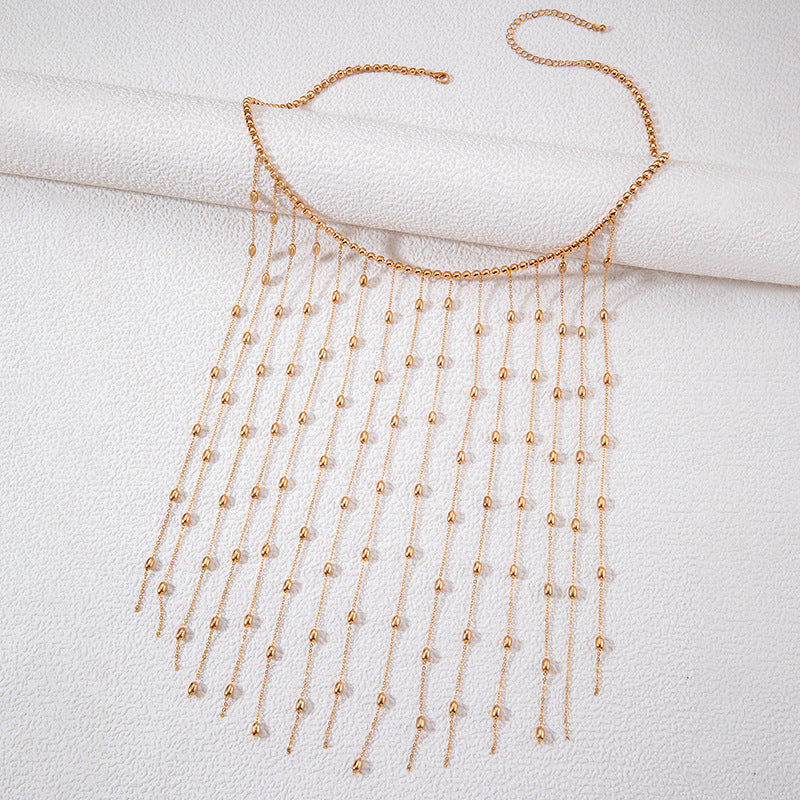 Bold Geometric Head chain Tassel Ear-to-Face Headpiece