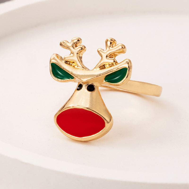 Christmas Elk Santa Ring