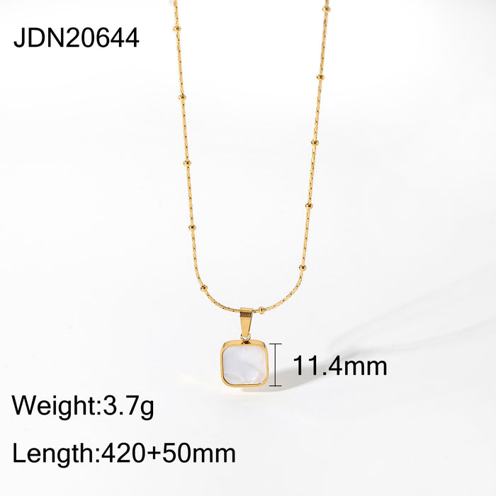 18K Gold-Plated Stainless Steel Star Pendant Necklace with Minimalist Design