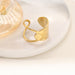 Wholesale 18K real gold, stainless steel, titanium steel irregular openwork rings - wallojewerly 