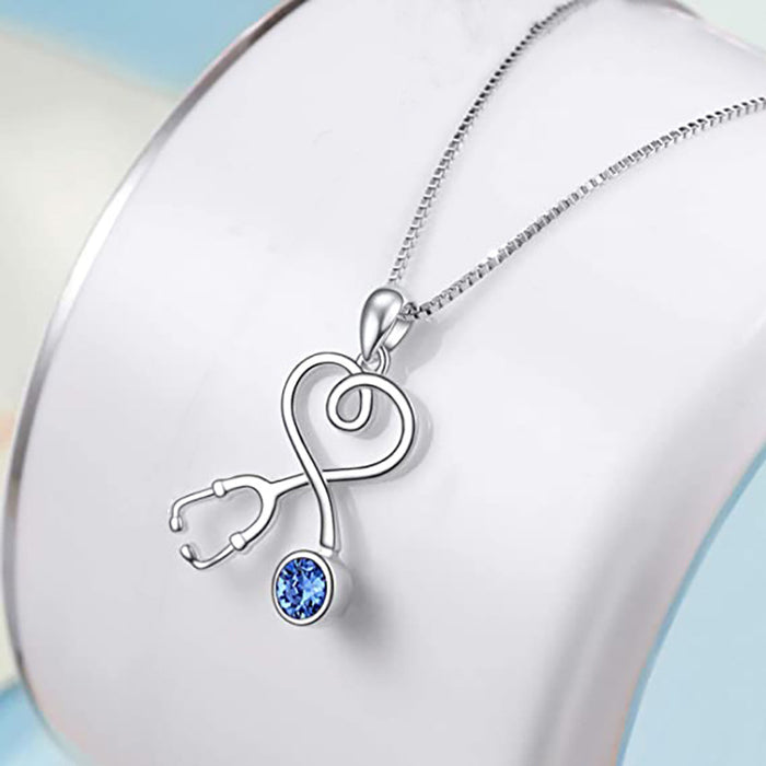 Love Pendant Stethoscope Clavicle Chain Creative Necklace - wallojewerly 