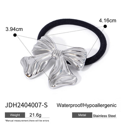 Stainless Steel Hair Tie - High-End Metal Elastic Band for Ponytails