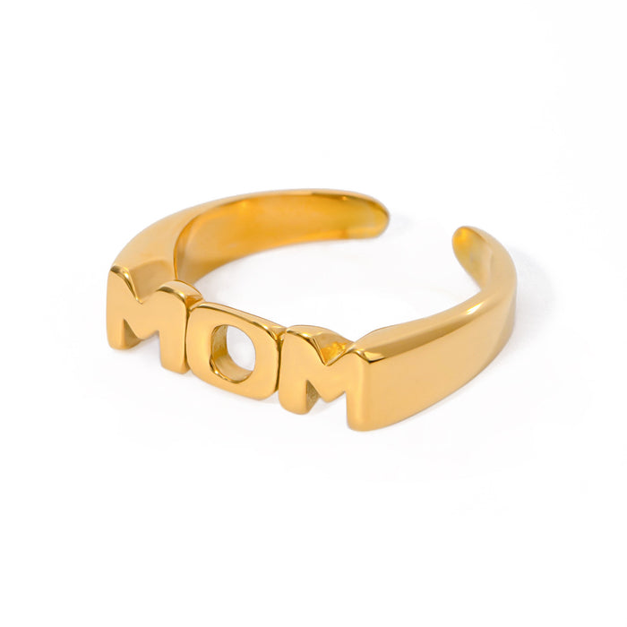 Double Layer 18K Gold Plated Stainless Steel Ring - Unique Style