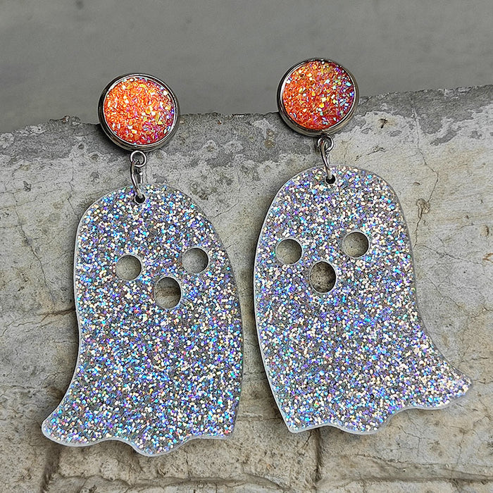 Acrylic Halloween Ghost Earrings