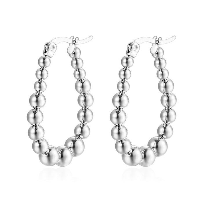 Retro twist stainless steel earrings for women simple trendy earrings