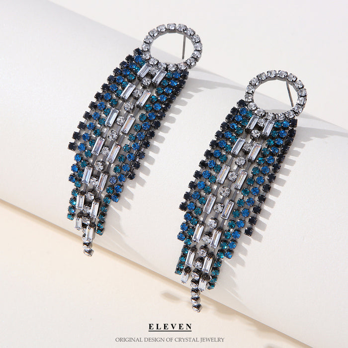 Korean Diamond-Shaped Earrings - Sweet Zircon Jewelry with a Trendy Design