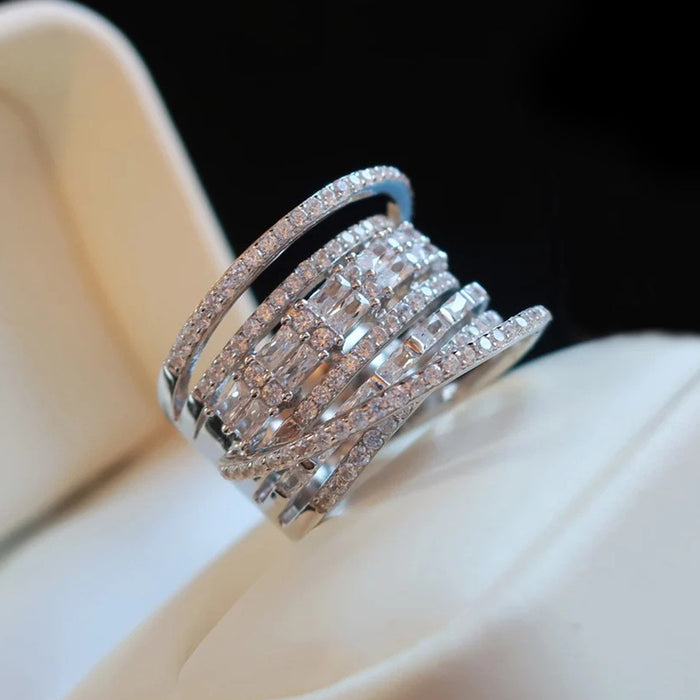 Zircon Tanabata multi-layered zircon ring female niche design