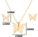 Stainless steel chain Butterfly design stainless steel set necklace - wallojewerly 