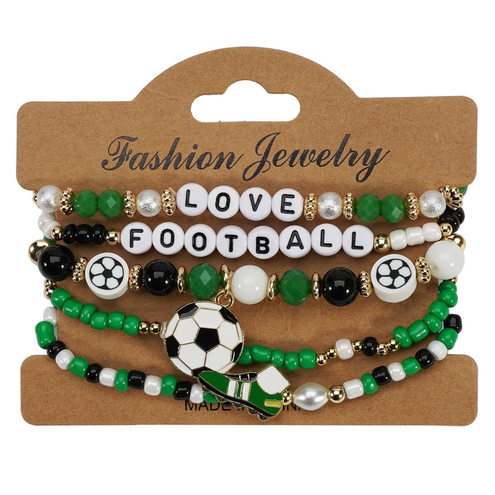 Wholesale Beaded Bracelets Featuring 2026 World Cup Soccer Ball and Sneaker Elements