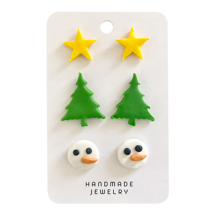 Handmade Soft Clay Earrings - Unique and Trendy, Perfect for Students