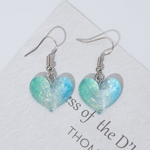 Gradient magic heart earrings - wallojewerly 