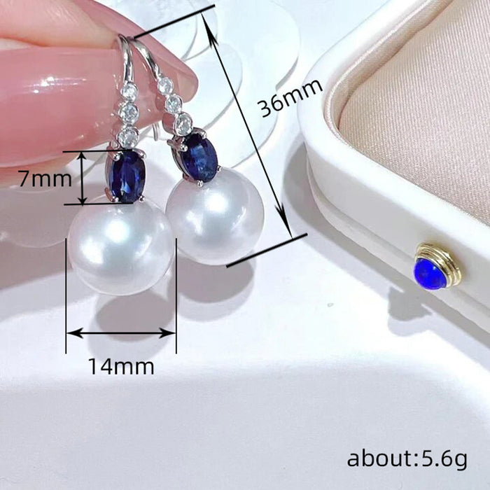 Light luxury lady earrings evening imitation pearl pendant simple temperament ear hooks for women