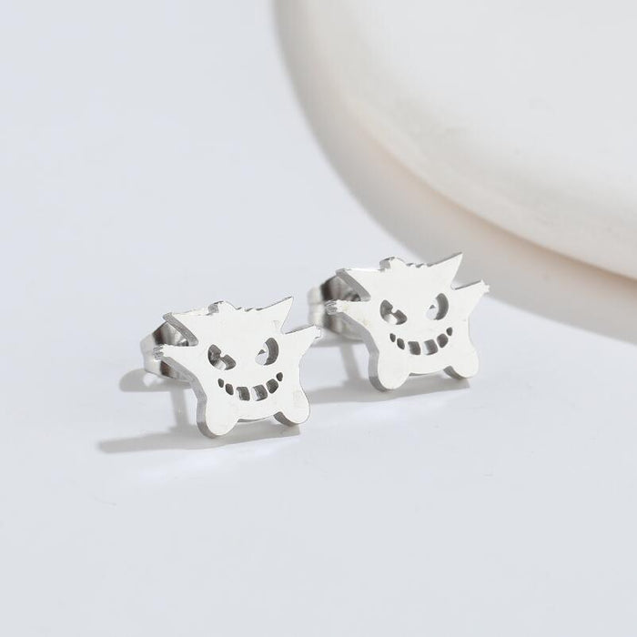 Little monster earrings, cross-border Halloween new fashion personality devil ear bone studs foreign trade accessories wholesale