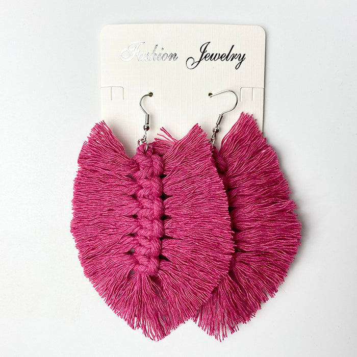 Handwoven Bohemian Tassel Earrings for Simple Ethnic Style