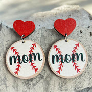 Ball wooden earrings - wallojewerly 