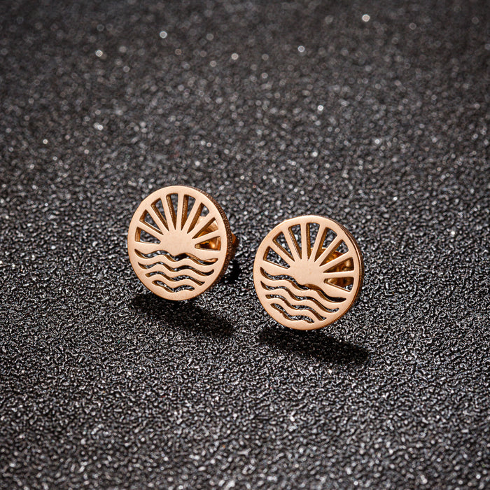 Geometric Circle Stainless Steel Earrings - Simple and Stylish Jewelry