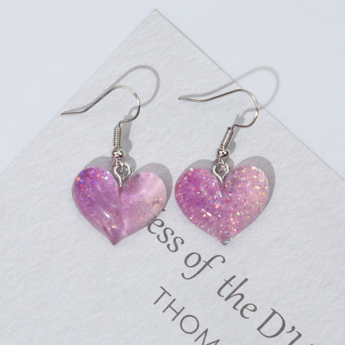 Gradient magic heart earrings - wallojewerly 