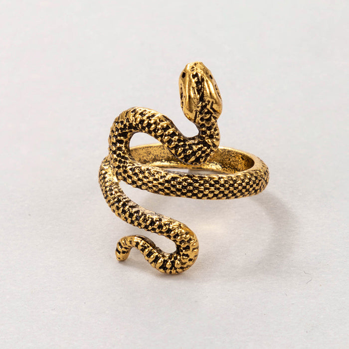 Gothic Snake Ring - Exaggerated Punk Animal Ring for Men and Women