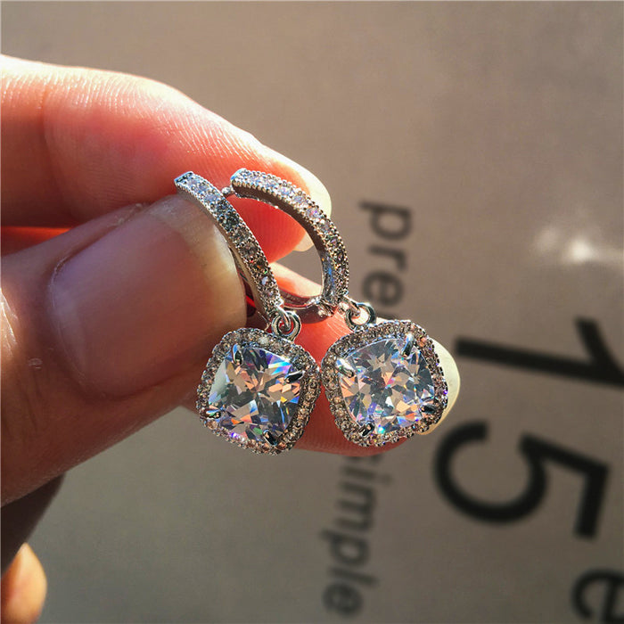 Brilliant Square Diamond Earrings