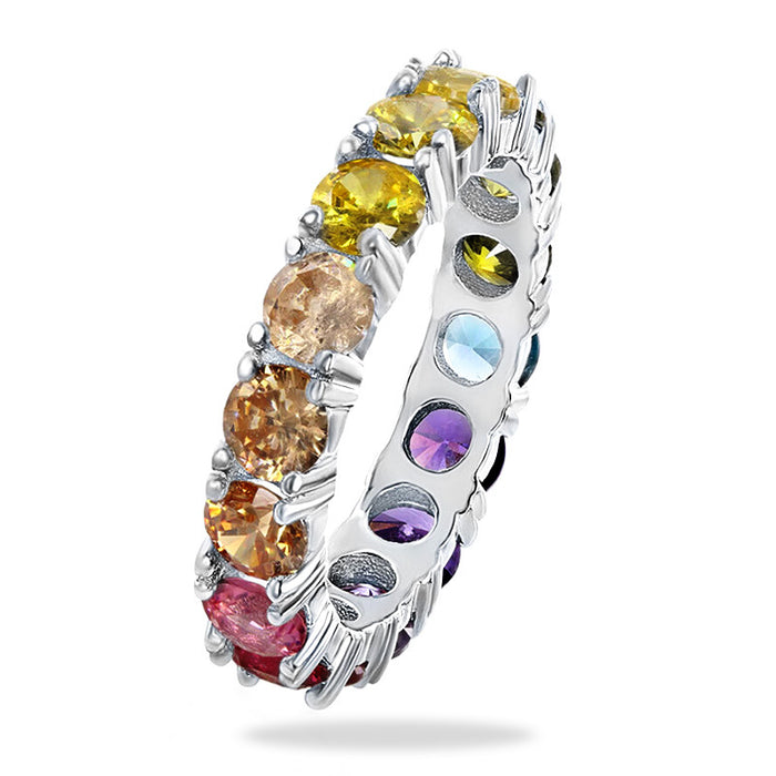 Colored zircon women's ring set