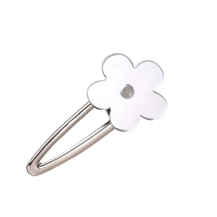 Mirror flower hairpin, fashionable side clip headdress