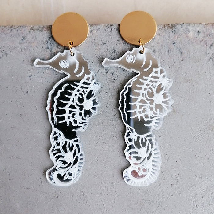 Marine life acrylic earrings