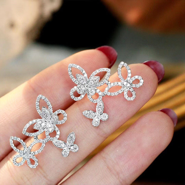 Hollow butterfly earrings for women