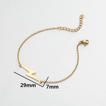 Lightning pattern pendant bracelet, geometric simple girlfriend bracelet wholesale