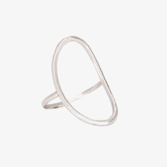 Anillo minimalista clásico simple, anillo geométrico de uso diario