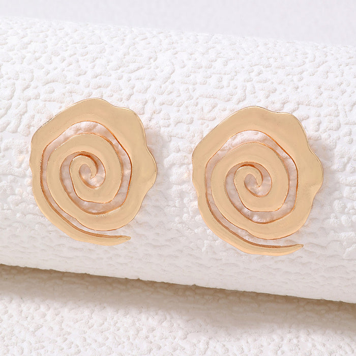 Spiral Stud Earrings Vintage Hoop Earrings